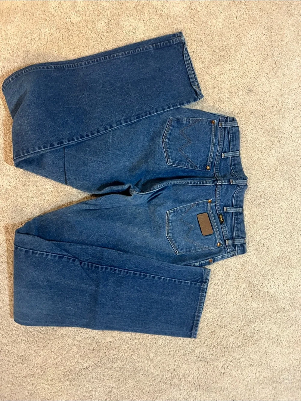 Wrangler Men's Straight-Leg Jeans in Blue Denim